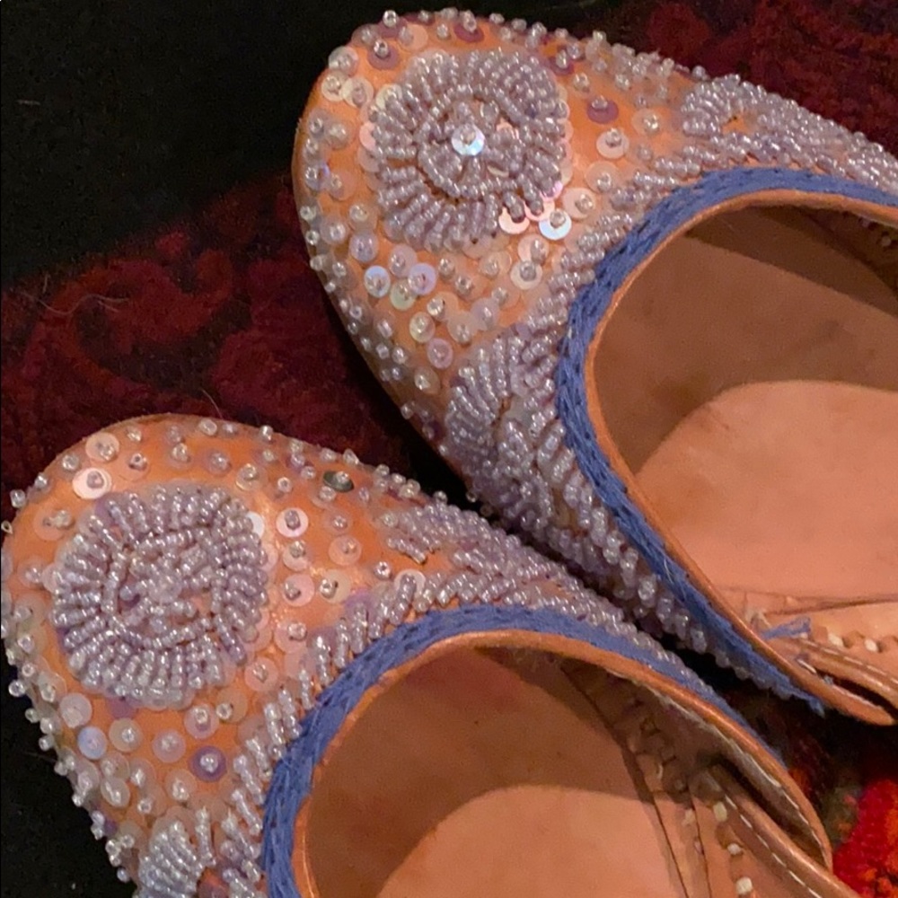 Women’s ethnic leather kalamkari Footwear - Picture 2 of 6